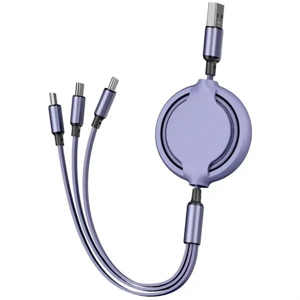 3-In-1 Retractable Usb Multi Charging Cable - 3-In-1 Retractable Usb Multi Charging Cable - Image 4 of 4