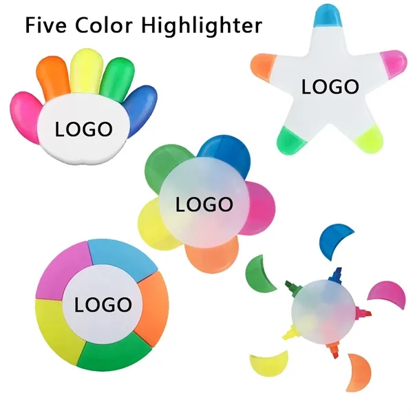 Five Colors Highlighter Marker Pen - Five Colors Highlighter Marker Pen - Image 0 of 2