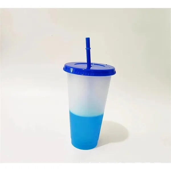 16oz Color Changing Cup with Straw and Lid - 16oz Color Changing Cup with Straw and Lid - Image 6 of 12