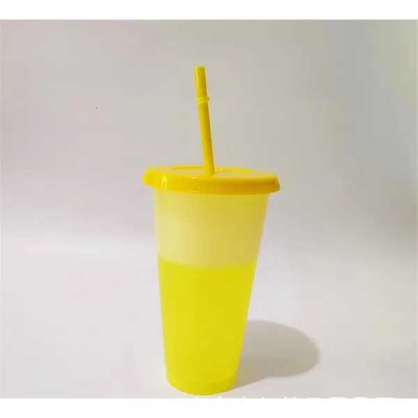 16oz Color Changing Cup with Straw and Lid - 16oz Color Changing Cup with Straw and Lid - Image 9 of 12