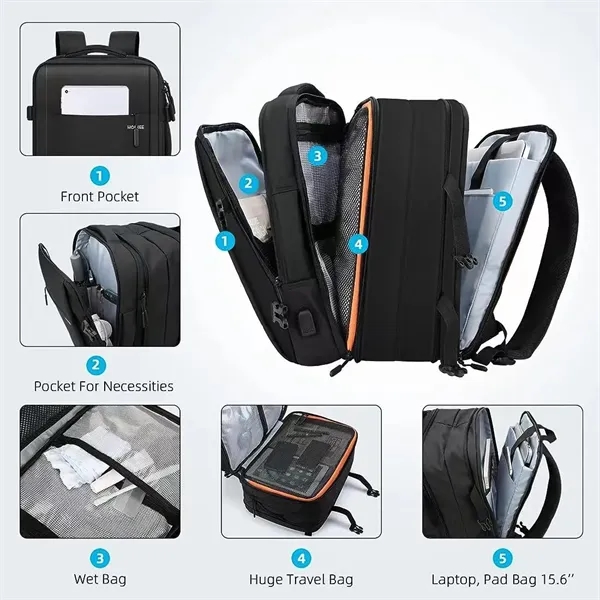 Travel Backpack For Expandable - Travel Backpack For Expandable - Image 3 of 5