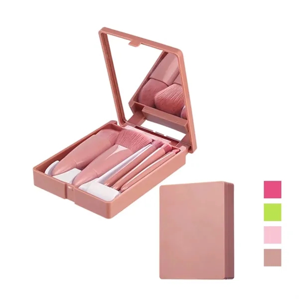 Travel Size Makeup Brushes Set And Mirror - Travel Size Makeup Brushes Set And Mirror - Image 0 of 4