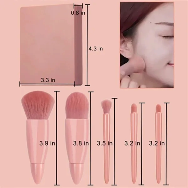 Travel Size Makeup Brushes Set And Mirror - Travel Size Makeup Brushes Set And Mirror - Image 1 of 4