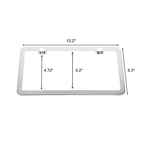 Stainless Steel License Plate Frame - Stainless Steel License Plate Frame - Image 1 of 6