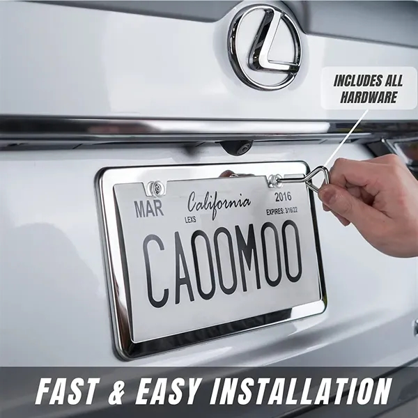 Stainless Steel License Plate Frame - Stainless Steel License Plate Frame - Image 3 of 6