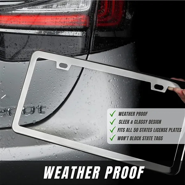 Stainless Steel License Plate Frame - Stainless Steel License Plate Frame - Image 5 of 6