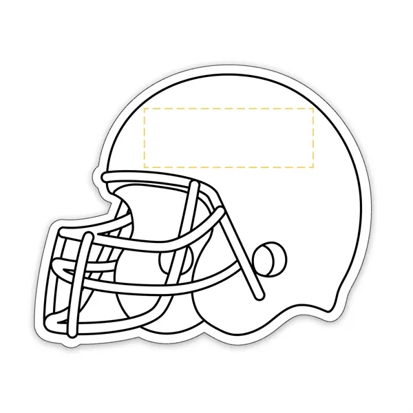 Football Helmet Shaped NoteKeeper™ Magnet 35 mil - Football Helmet Shaped NoteKeeper™ Magnet 35 mil - Image 1 of 2