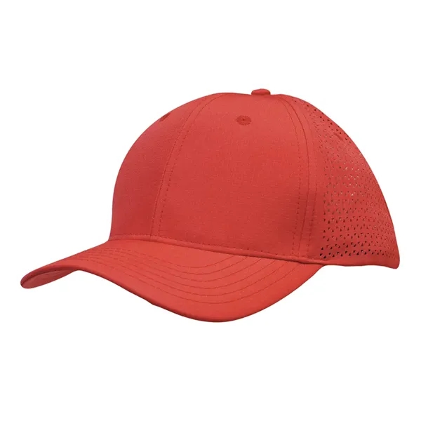 Sports Ripstop Twill Cap with Triangle Perforations - Sports Ripstop Twill Cap with Triangle Perforations - Image 10 of 12