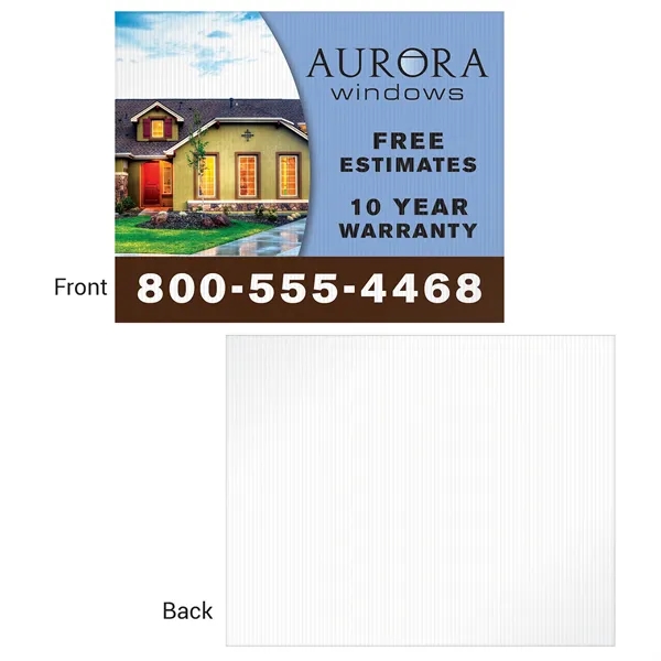 Large Corrugated Yard Sign - Full Color - 1 Side - Large Corrugated Yard Sign - Full Color - 1 Side - Image 1 of 7