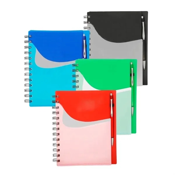 Front Pocket Spiral Notebook with Pen - Front Pocket Spiral Notebook with Pen - Image 0 of 5