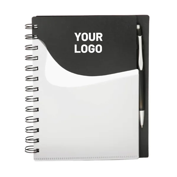 Front Pocket Spiral Notebook with Pen - Front Pocket Spiral Notebook with Pen - Image 4 of 5
