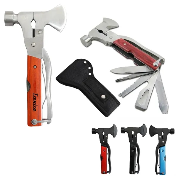 16 in 1 Outdoor Hatchet Multitool Portable Survival Hammer - 16 in 1 Outdoor Hatchet Multitool Portable Survival Hammer - Image 0 of 7