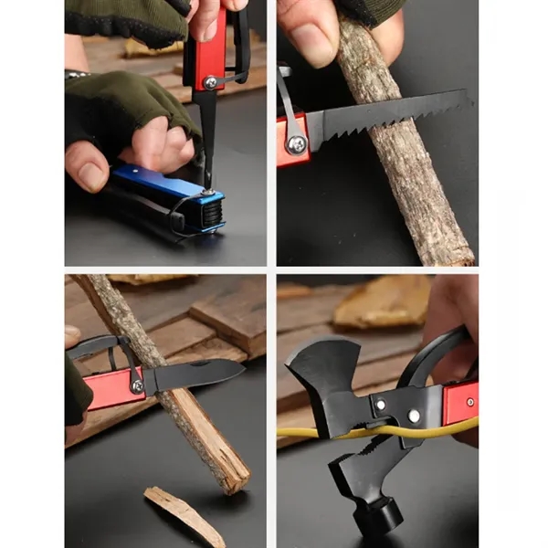 16 in 1 Outdoor Hatchet Multitool Portable Survival Hammer - 16 in 1 Outdoor Hatchet Multitool Portable Survival Hammer - Image 1 of 7