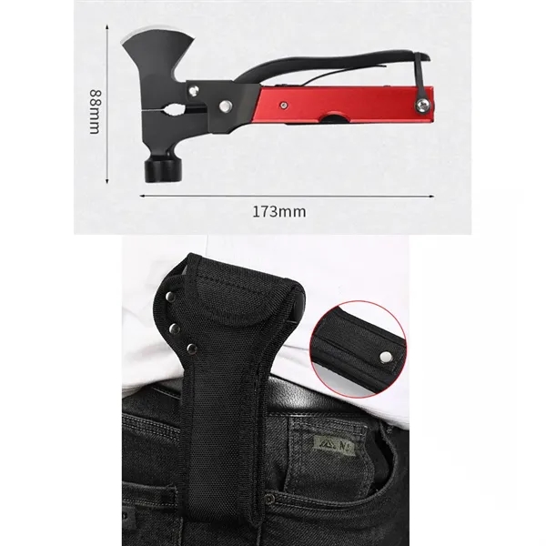 16 in 1 Outdoor Hatchet Multitool Portable Survival Hammer - 16 in 1 Outdoor Hatchet Multitool Portable Survival Hammer - Image 2 of 7