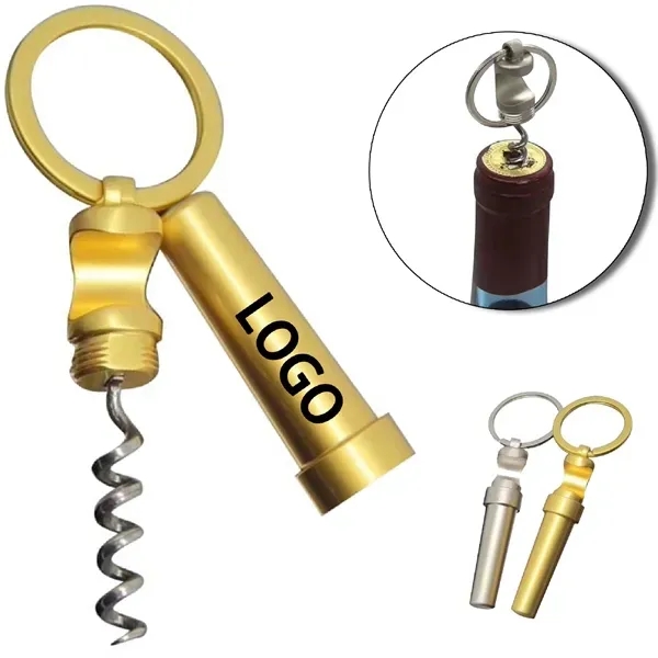 2 In 1 Multifunction Bottle And Wine Opener With Key Ring - 2 In 1 Multifunction Bottle And Wine Opener With Key Ring - Image 0 of 2