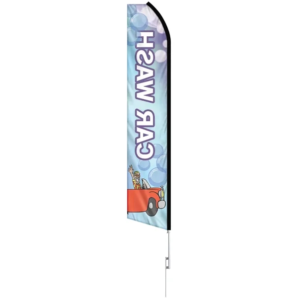 24 - Hour 12' Digitally Printed Custom Swooper Banner w/Pole - 24 - Hour 12' Digitally Printed Custom Swooper Banner w/Pole - Image 3 of 9