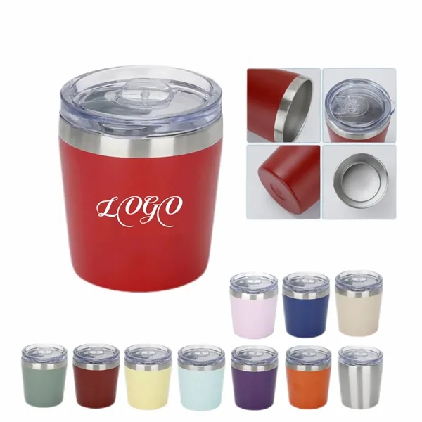 8 Oz. Thermal Stainless Steel Vacuum Tumbler With Lid - 8 Oz. Thermal Stainless Steel Vacuum Tumbler With Lid - Image 0 of 7