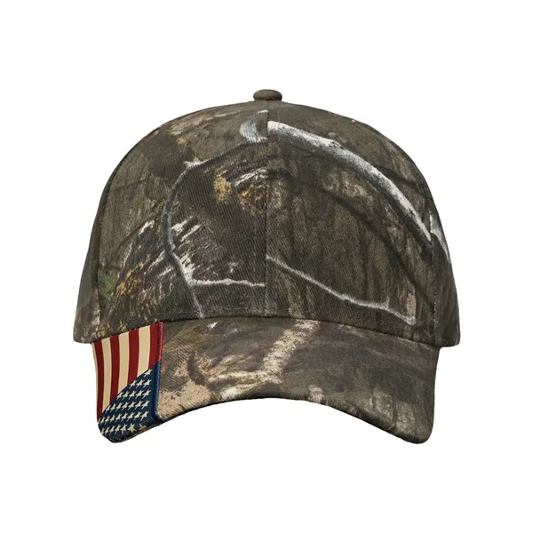 Custom Kati Camo Woven USA Flag Cap