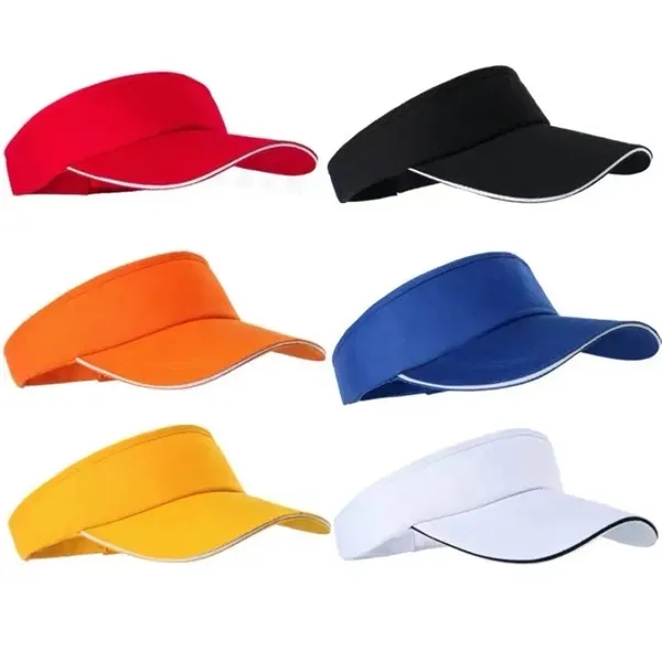 Adjustable Sports Visor Cotton Ball Cap - Adjustable Sports Visor Cotton Ball Cap - Image 0 of 7