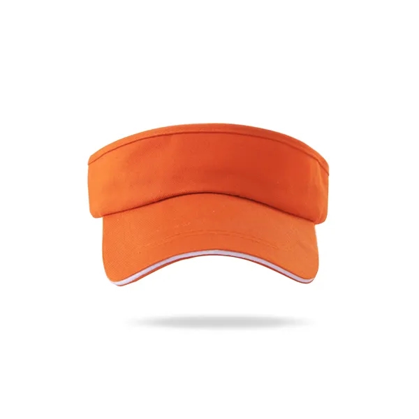 Adjustable Sports Visor Cotton Ball Cap - Adjustable Sports Visor Cotton Ball Cap - Image 1 of 7