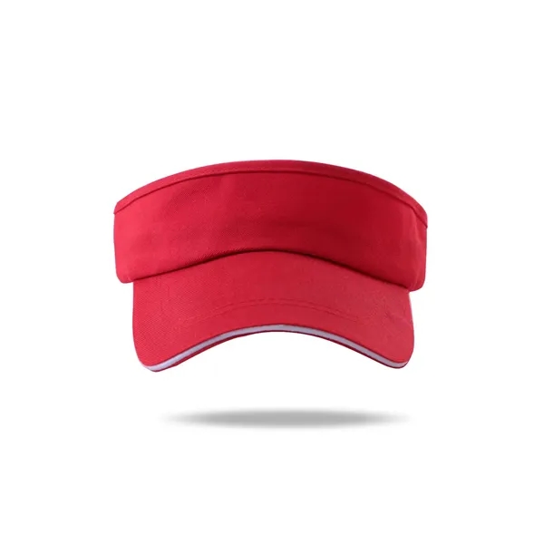 Adjustable Sports Visor Cotton Ball Cap - Adjustable Sports Visor Cotton Ball Cap - Image 3 of 7