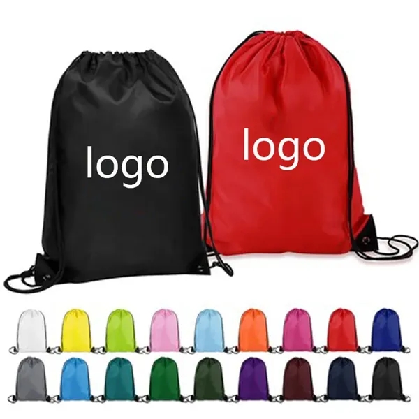 Custom Polyester Drawstring Bag Sports Backpack - Custom Polyester Drawstring Bag Sports Backpack - Image 0 of 3