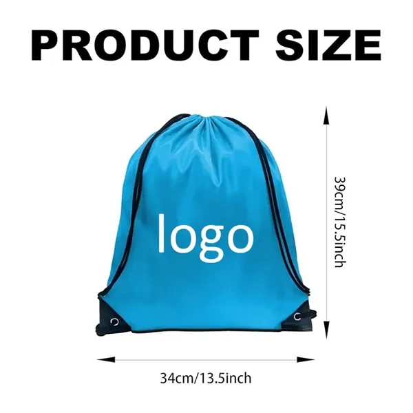Custom Polyester Drawstring Bag Sports Backpack - Custom Polyester Drawstring Bag Sports Backpack - Image 1 of 3