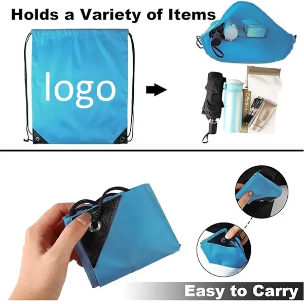 Custom Polyester Drawstring Bag Sports Backpack - Custom Polyester Drawstring Bag Sports Backpack - Image 2 of 3