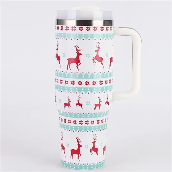 Christmas 40 oz Premium Stainless Travel Mug Tumbler - Christmas 40 oz Premium Stainless Travel Mug Tumbler - Image 2 of 5