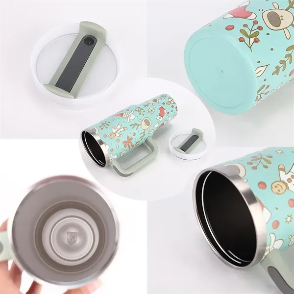 Christmas 40 oz Premium Stainless Travel Mug Tumbler - Christmas 40 oz Premium Stainless Travel Mug Tumbler - Image 4 of 5