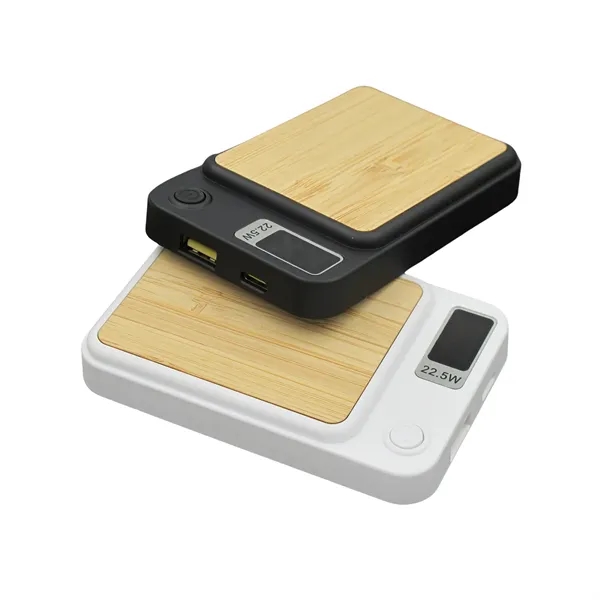 5000 Mah Bamboo Magnetic Power Bank - 5000 Mah Bamboo Magnetic Power Bank - Image 1 of 2