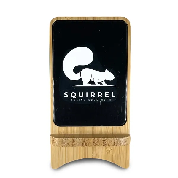 Glow Bamboo Light Up Wireless Charger/Phone Stand - Glow Bamboo Light Up Wireless Charger/Phone Stand - Image 3 of 4