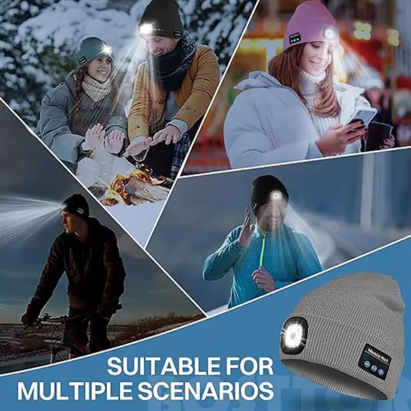 Bluetooth Beanie Hat with Light - Bluetooth Beanie Hat with Light - Image 3 of 3