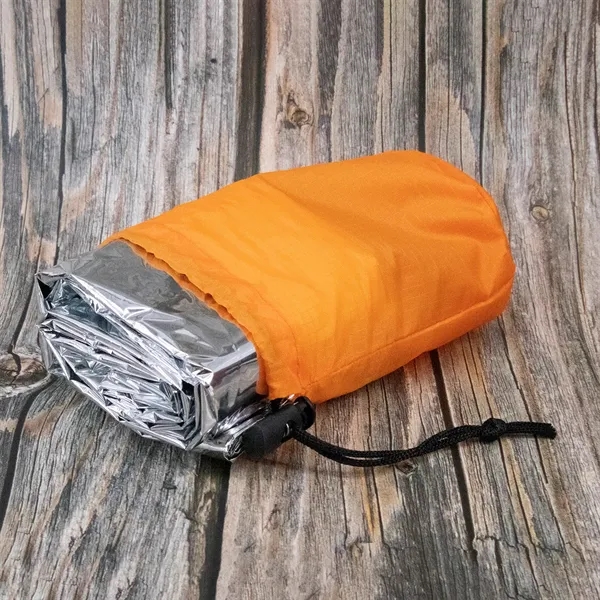 Emergency Sleeping Bag in Drawstring Pouch - Emergency Sleeping Bag in Drawstring Pouch - Image 3 of 6