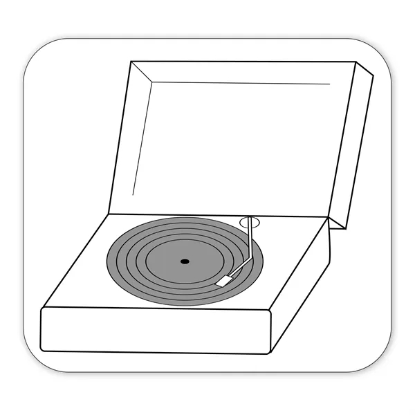Record Player Shaped NoteKeeper™ Magnet 35 mil - Record Player Shaped NoteKeeper™ Magnet 35 mil - Image 5 of 5