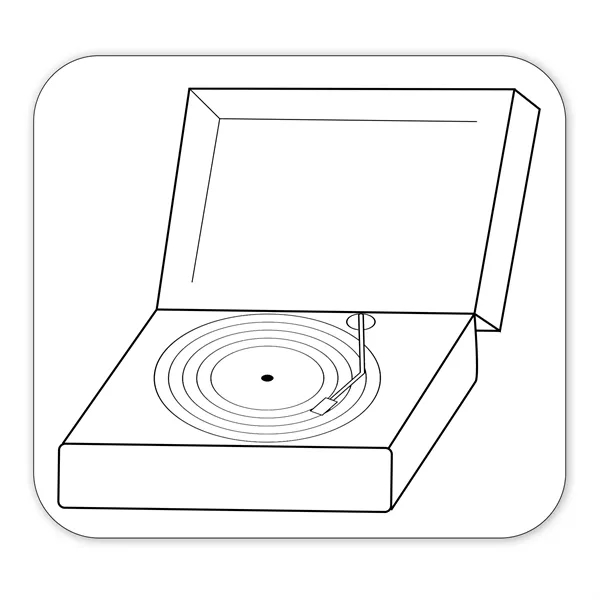 Record Player Shaped NoteKeeper™ Magnet 20 mil - Record Player Shaped NoteKeeper™ Magnet 20 mil - Image 2 of 5