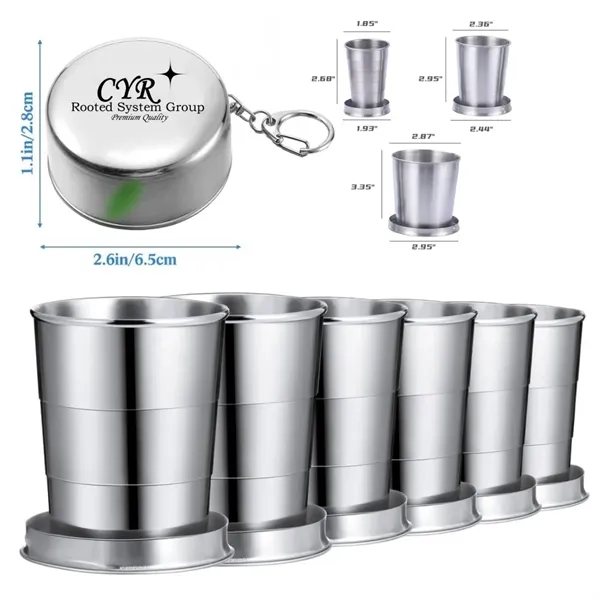 Stainless Steel Outdoor Camping Collapsible Cup - Stainless Steel Outdoor Camping Collapsible Cup - Image 0 of 3