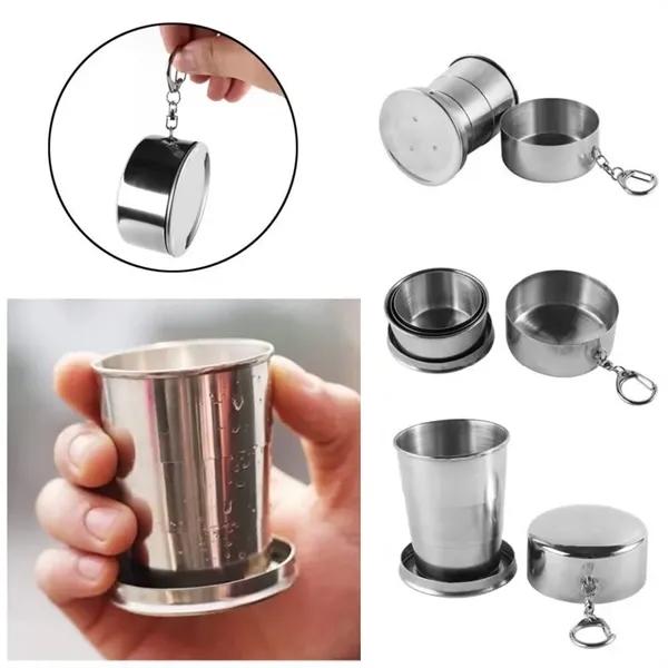 Stainless Steel Outdoor Camping Collapsible Cup - Stainless Steel Outdoor Camping Collapsible Cup - Image 2 of 3