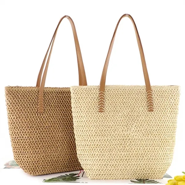 Straw Woven Tote Shoulder Bag - Straw Woven Tote Shoulder Bag - Image 0 of 0