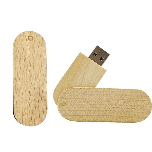 Rotating Wooden USB Flash Drive 2GB - Rotating Wooden USB Flash Drive 2GB - Image 2 of 2