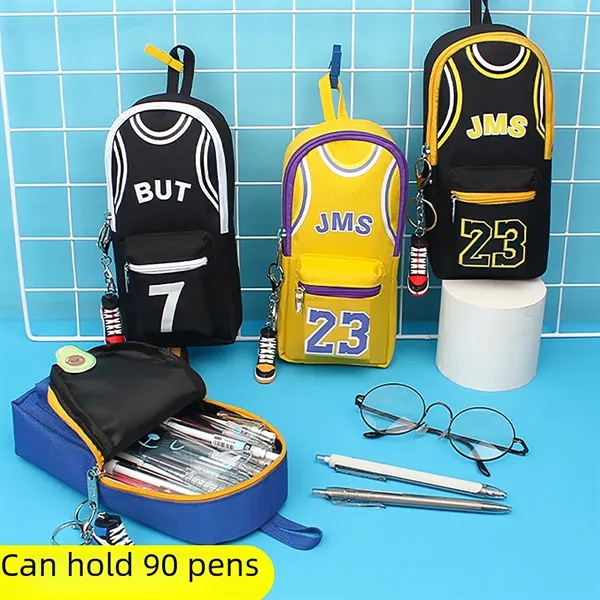 Basketball Jersey Pencil Case - Basketball Jersey Pencil Case - Image 3 of 6