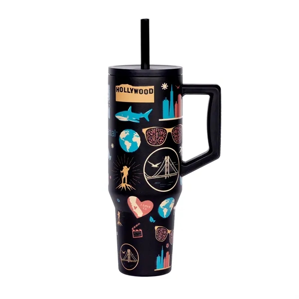 Elemental® 40oz Commuter Tumbler With Handle and Straws - Elemental® 40oz Commuter Tumbler With Handle and Straws - Image 29 of 41
