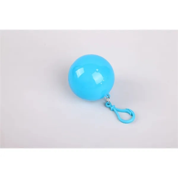 Disposable Raincoat Poncho Portable Ball Keychain - Disposable Raincoat Poncho Portable Ball Keychain - Image 2 of 3