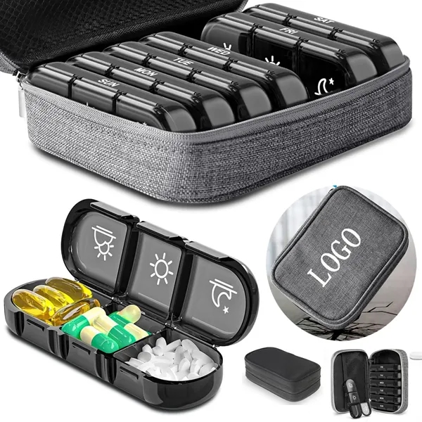 Canvas Bag Weekly Pill Box - Canvas Bag Weekly Pill Box - Image 0 of 1