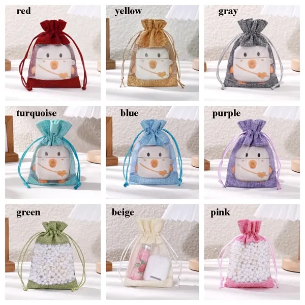 Burlap Drawstring Gift Bag - Burlap Drawstring Gift Bag - Image 1 of 3