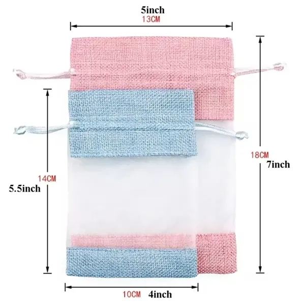 Burlap Drawstring Gift Bag - Burlap Drawstring Gift Bag - Image 3 of 3