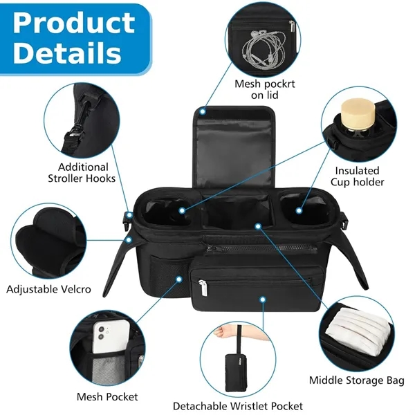 Universal Stroller Organizer With Insulated Cup Holder - Universal Stroller Organizer With Insulated Cup Holder - Image 1 of 6