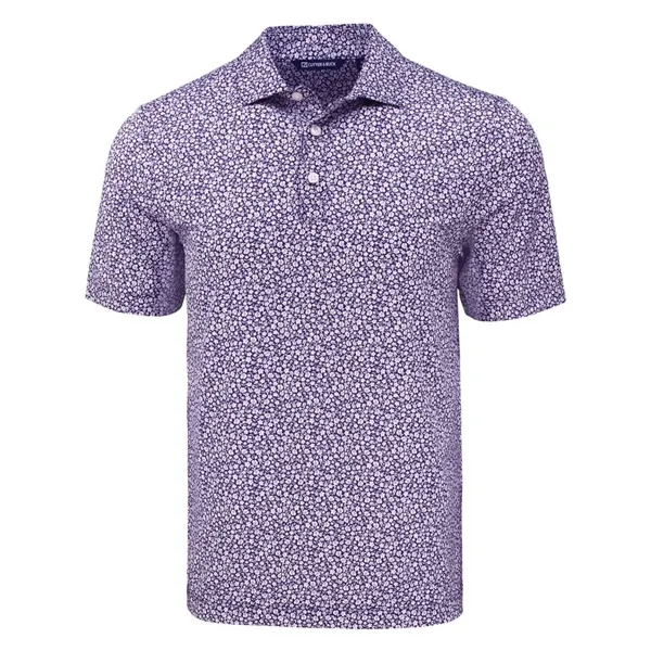 Cutter & Buck Pike Eco Flora Print Recycled Mens Polo - Cutter & Buck Pike Eco Flora Print Recycled Mens Polo - Image 5 of 17