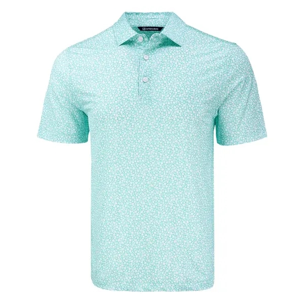 Cutter & Buck Pike Eco Flora Print Recycled Mens Polo - Cutter & Buck Pike Eco Flora Print Recycled Mens Polo - Image 6 of 17