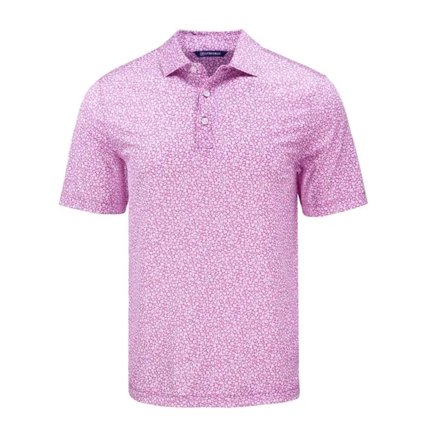 Cutter & Buck Pike Eco Flora Print Recycled Mens Polo - Cutter & Buck Pike Eco Flora Print Recycled Mens Polo - Image 7 of 17